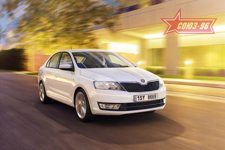 Накладка на внутренние пороги с логотипом для Skoda Rapid 2014, Союз-96 SKRD.31.7032