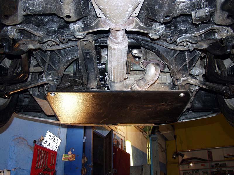 Защита картера и КПП для MITSUBISHI Galant  1996 - 2006, V-2,0; 2,4; 2,5, Sheriff, сталь 2,0 мм, арт. 14.0445