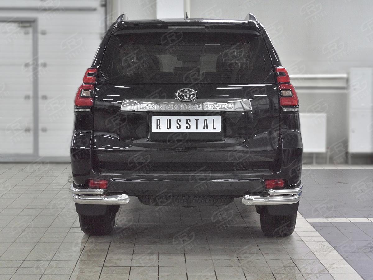 Защита заднего бампера уголки d76 секции-d42 секции LCPZ-002871 для автомобиля TOYOTA LC PRADO 150 2017-, Slitkoff