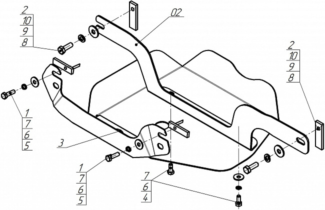 Защита стальная Мотодор (Задний дифференциал), 2 мм,  Ford Bronco Sport  2020-2024 арт. 70710