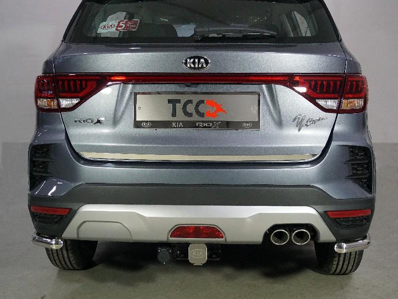 Накладка на заднюю дверь (лист зеркальный) для автомобиля Kia Rio X 2020 TCC Тюнинг арт. KIARIOX20-09