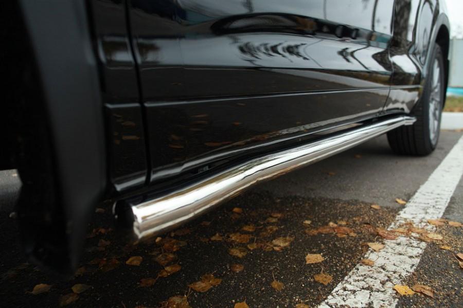 Пороги труба d57 вариант 3 для Toyota Highlander 2013-2016, Slitkoff THRT-001922