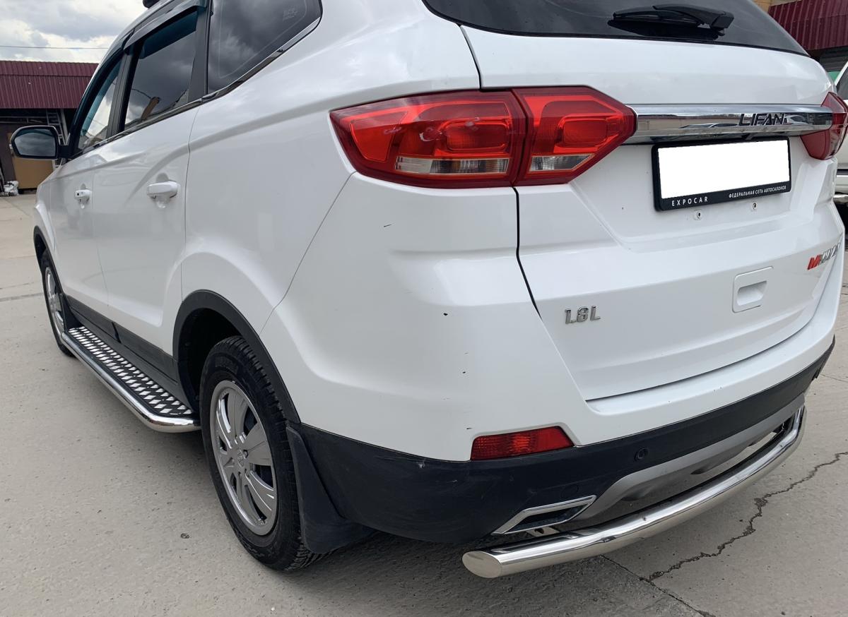 Защита заднего бампера для автомобиля LIFAN Myway 2017 арт. LMV.17.11