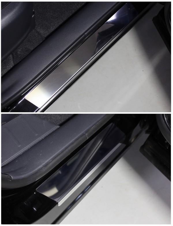 Накладки на пороги (лист зеркальный) 4шт для автомобиля Changan CS75 FL 2020 арт. CHANCS7520-01