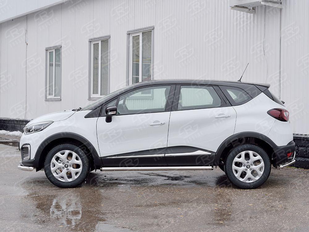 Пороги труба d57 вариант 2 Renault Kaptur 2016, Slitkoff RKPT-0024662