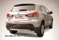 Защита заднего бампера d76 короткая Mitsubishi ASX (2010-2013) , Slitkoff, арт. MAS011