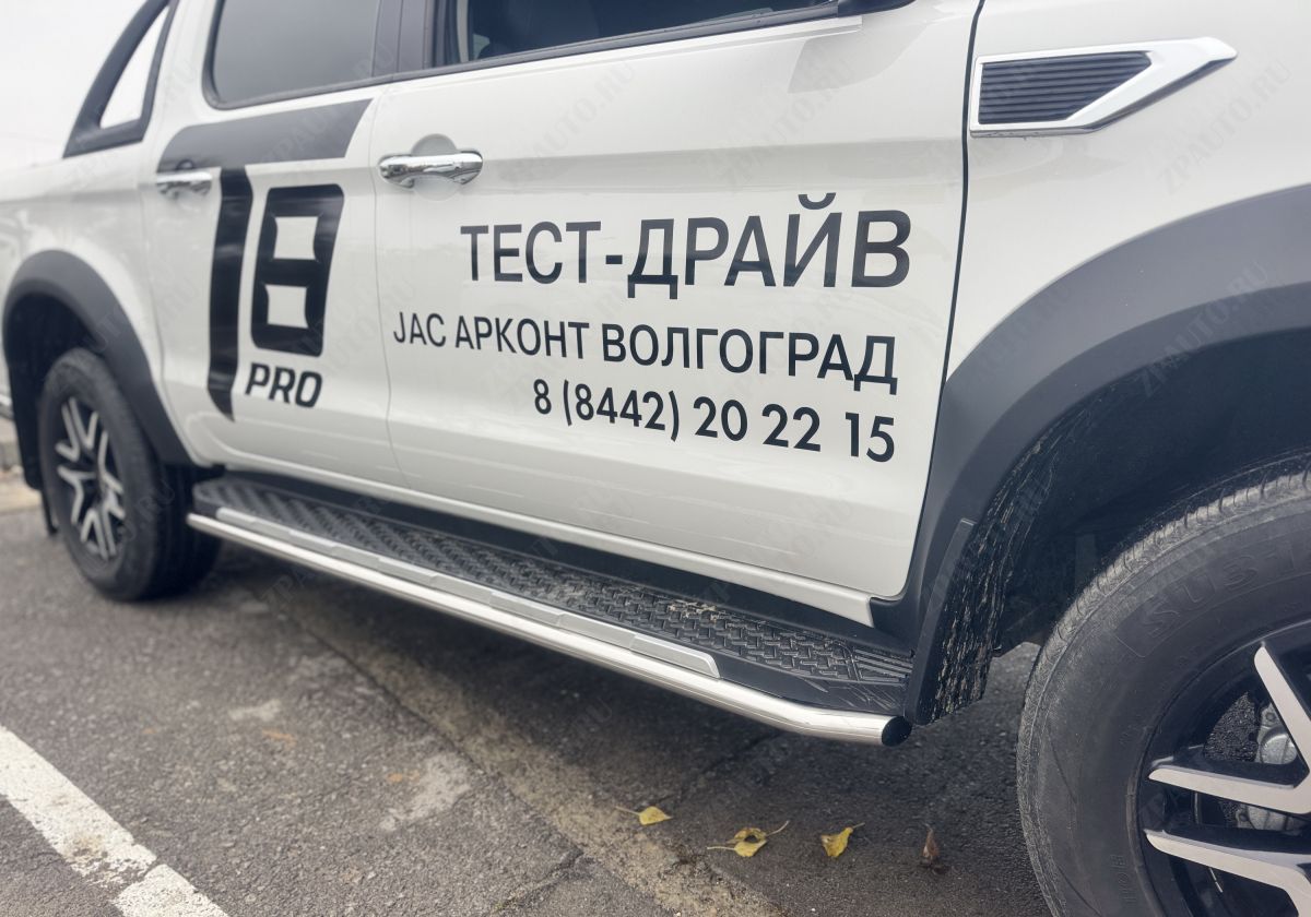 Защита штатного порога труба для автомобиля JAC  T8 Pro 2020 арт. JAC.T8P.20.32