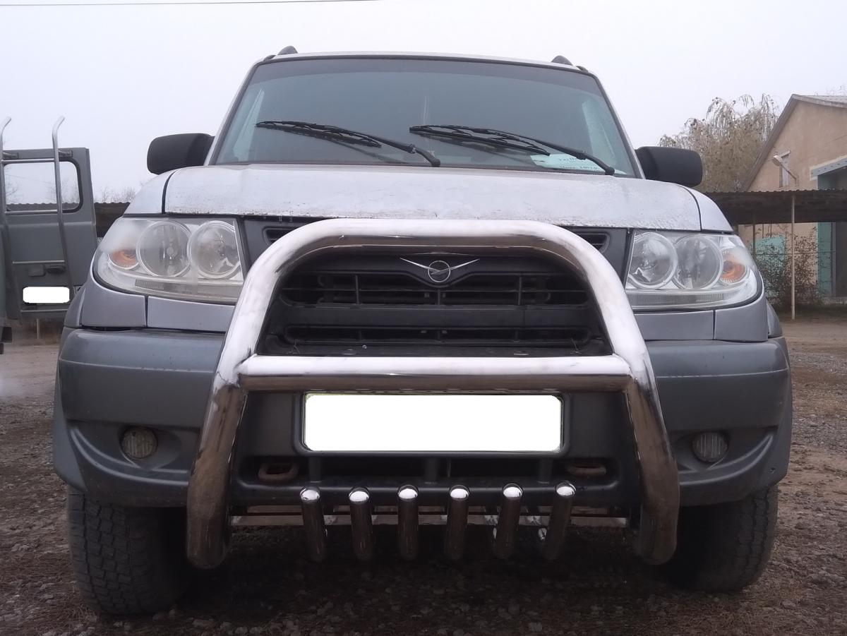 Защита переднег бампера скоба высокая+акула для автомобиля UAZ Patriot арт. UAP.05.08, Россия