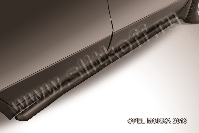 Защита порогов d57 труба с гибами черная Opel Mokka (2012-2016) , Slitkoff, арт. OPMOK13-008B