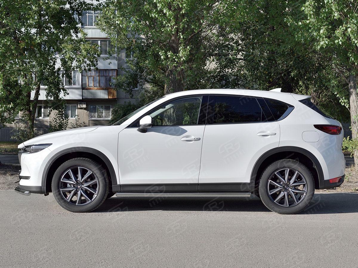 Пороги труба d57 вариант 3 Mazda CX-5 2017, Русталь M5T-0027983, Slitkoff