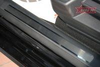 Накладки на внутренние пороги без логотипа на пластик для Volkswagen Golf Plus 2009, Союз-96 VWGP.31.3214
