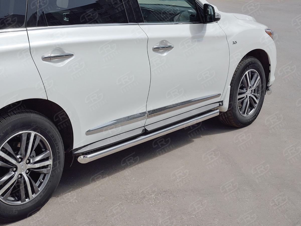 Пороги труба d57 вариант 1 для Infiniti QX60 2016, Slitkoff IQXT-0026821