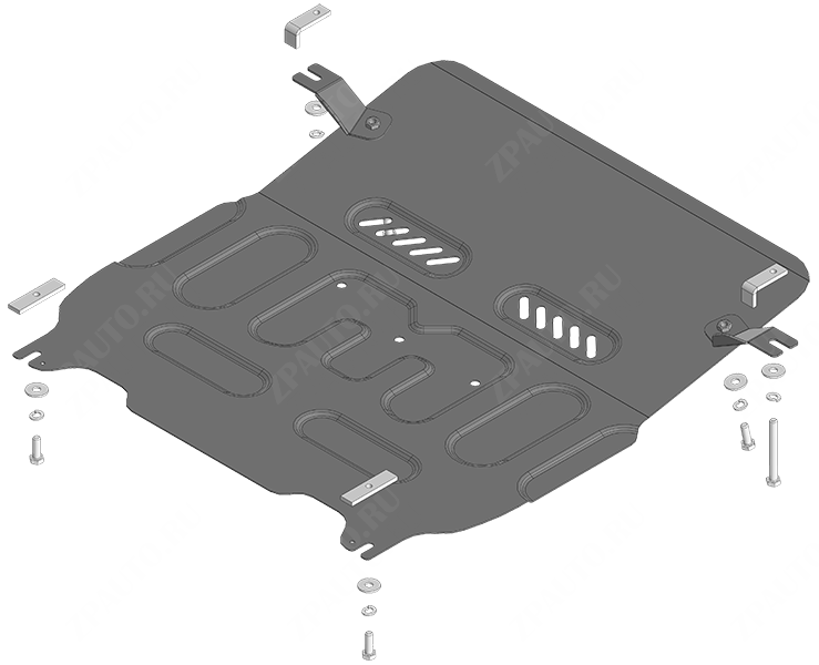 Защита стальная Мотодор (Двигатель, Коробка переключения передач), 2 мм,  Honda Stepwgn  2015-2022 арт. 70813