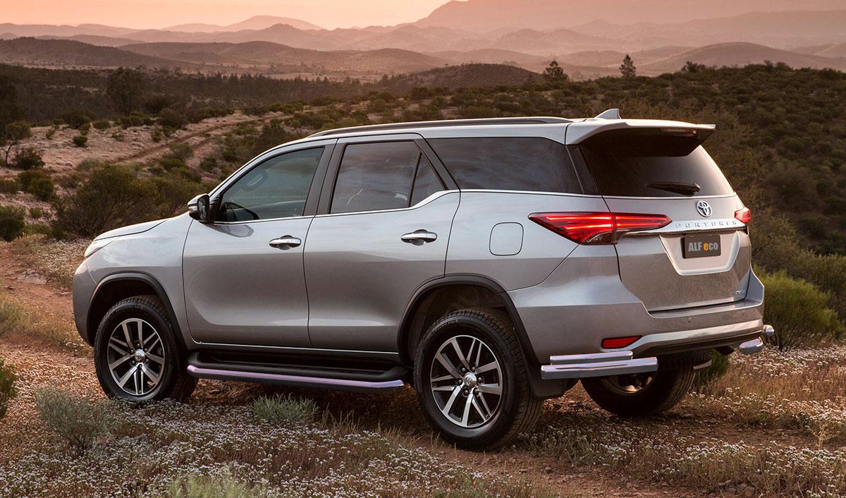 Защита задняя уголки двойные D 76,1/50,8 для Toyota Fortuner(Тойота Фортунер), ALFeco арт. TOYFORT-17.12