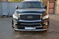 Защита переднего бампера для автомобиля INFINITI QX80, Россия IQX.17.01