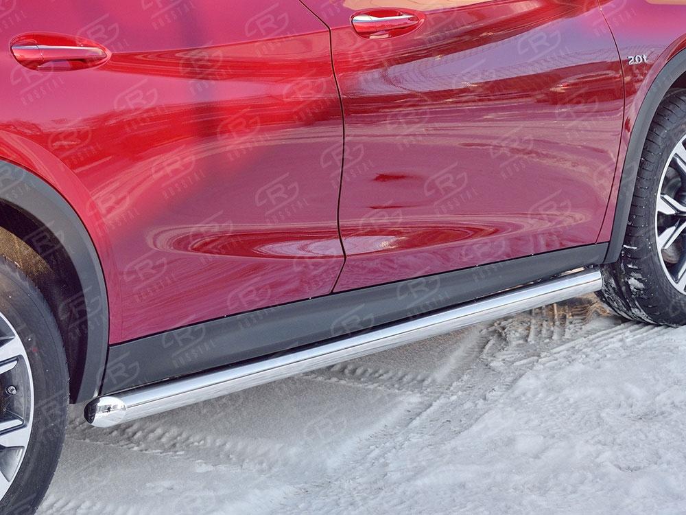 Пороги труба d57 вариант 1 Infiniti QX30 2016, Slitkoff IQX3T-0025001