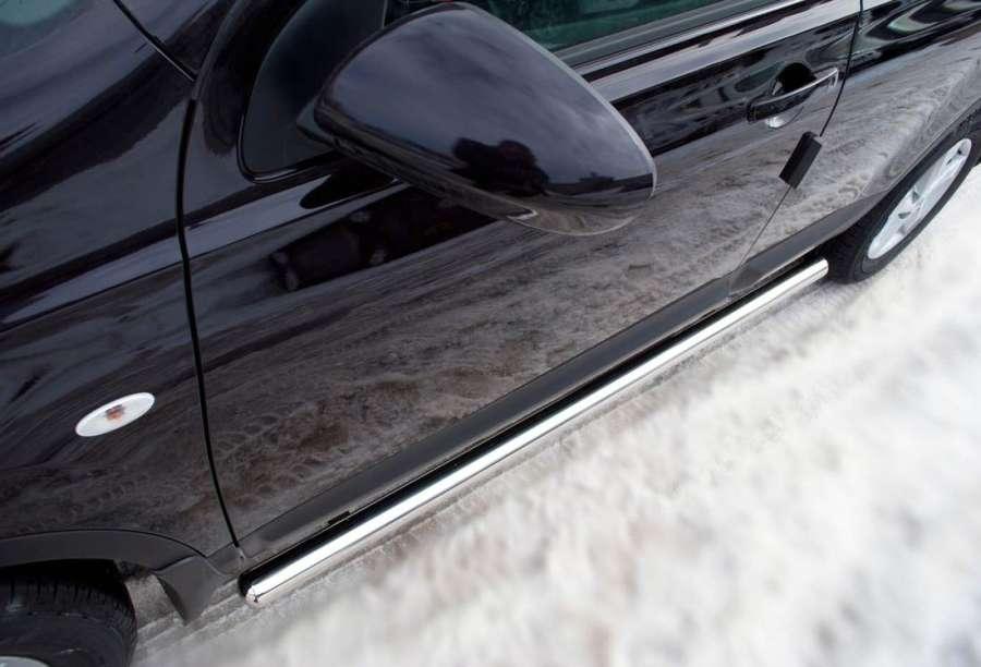 Пороги труба d57 вариант 3 для Nissan Qashqai 2010, Slitkoff QNT-0007753