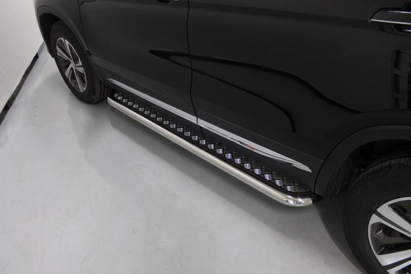 Пороги с площадкой 60,3 мм для автомобиля Changan CS75 FL 2020 арт. CHANCS7520-19