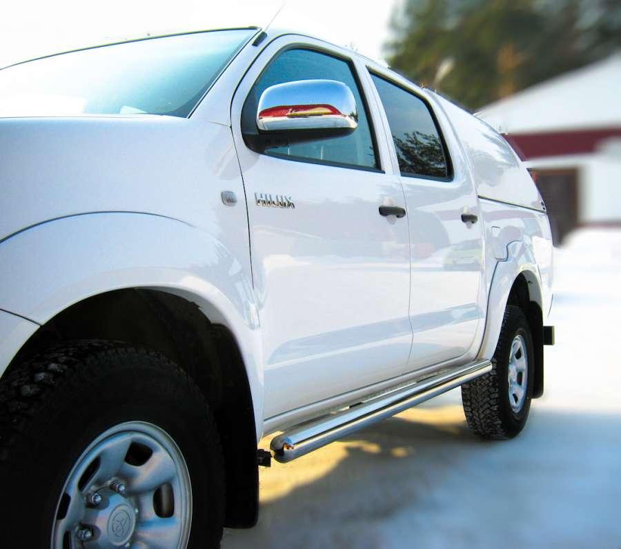 Пороги труба d76 вариант 3 для Toyota Hilux, Slitkoff TLT-0000073