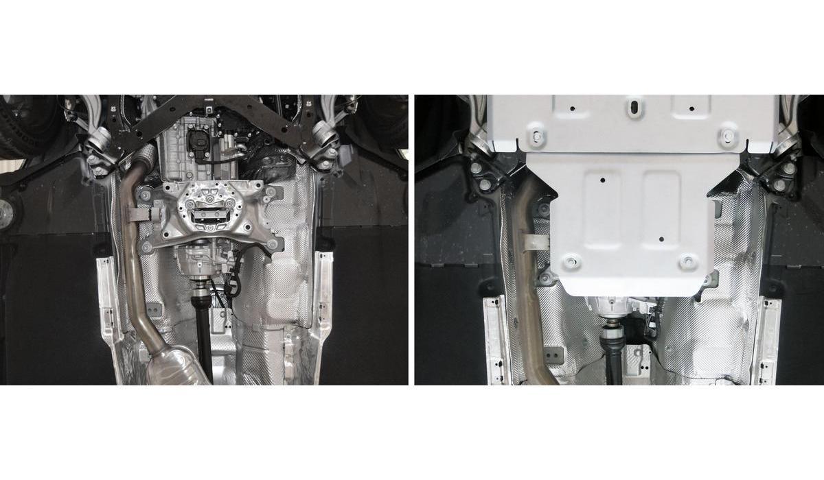 Защита РК Rival для Audi Q5 II 2017-2020, штампованная, алюминий 3 мм, с крепежом, 333.0339.1