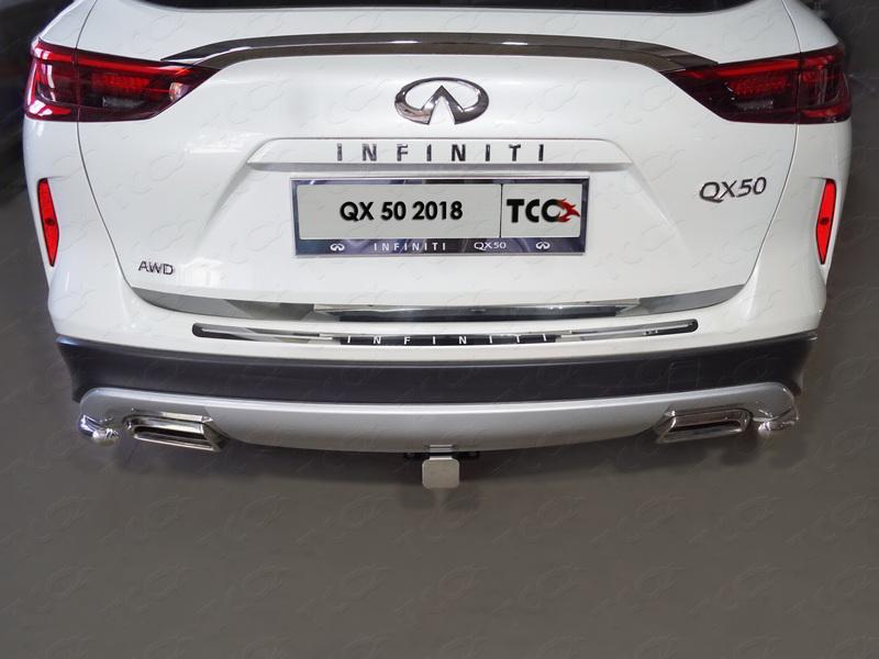 Накладка на заднюю дверь (лист зеркальный) для автомобиля Infiniti QX 50 2018-