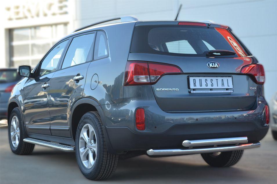 Защита заднего бампера d57/57 для KIA Sorento 2013, Slitkoff KIZ-001270