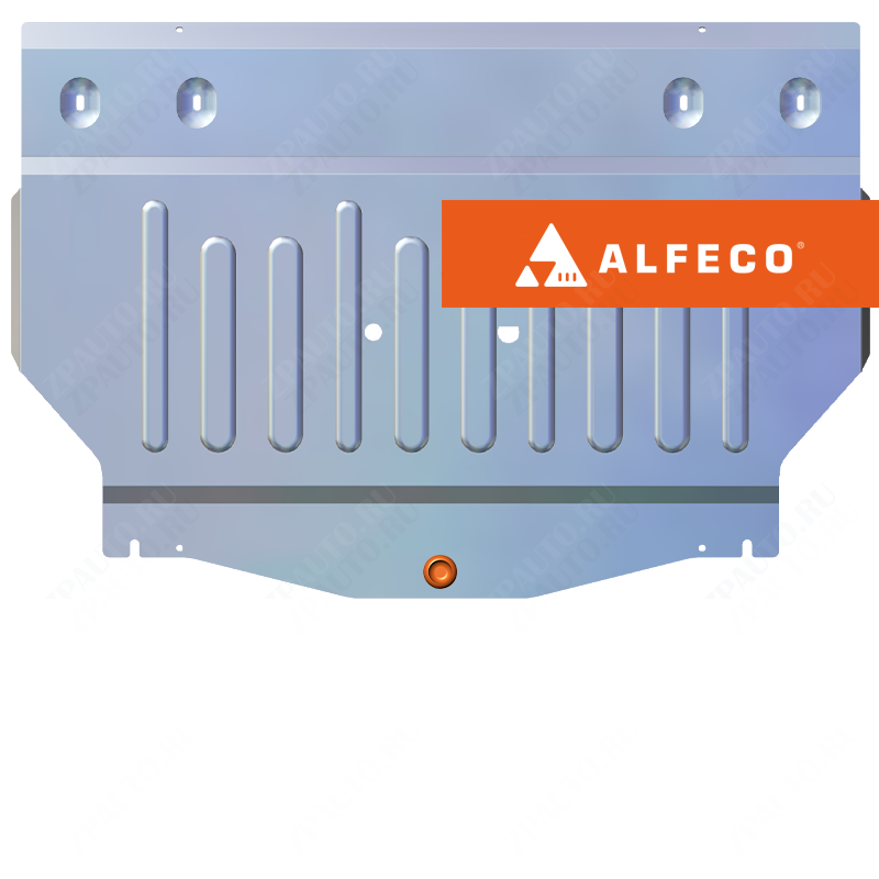 Защита  картера и КПП Changan CS55 2017- V-all FWD , ALFeco, алюминий 4мм, арт. ALF5723al