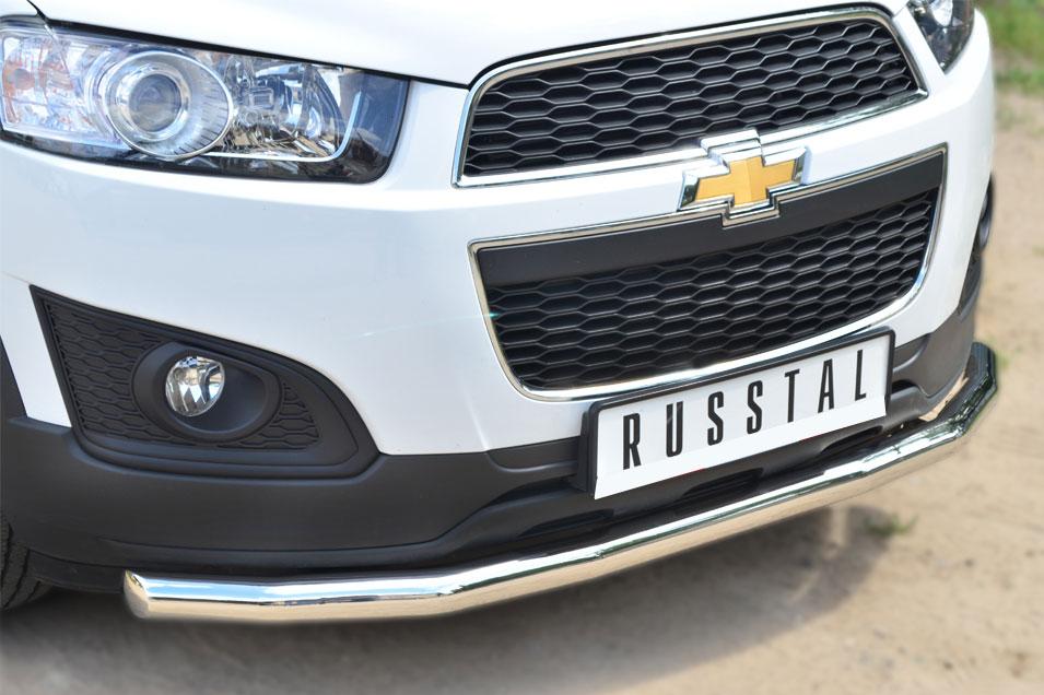 Защита переднего бампера d63 для Chevrolet Captiva 2013, Руссталь CAPZ-001741