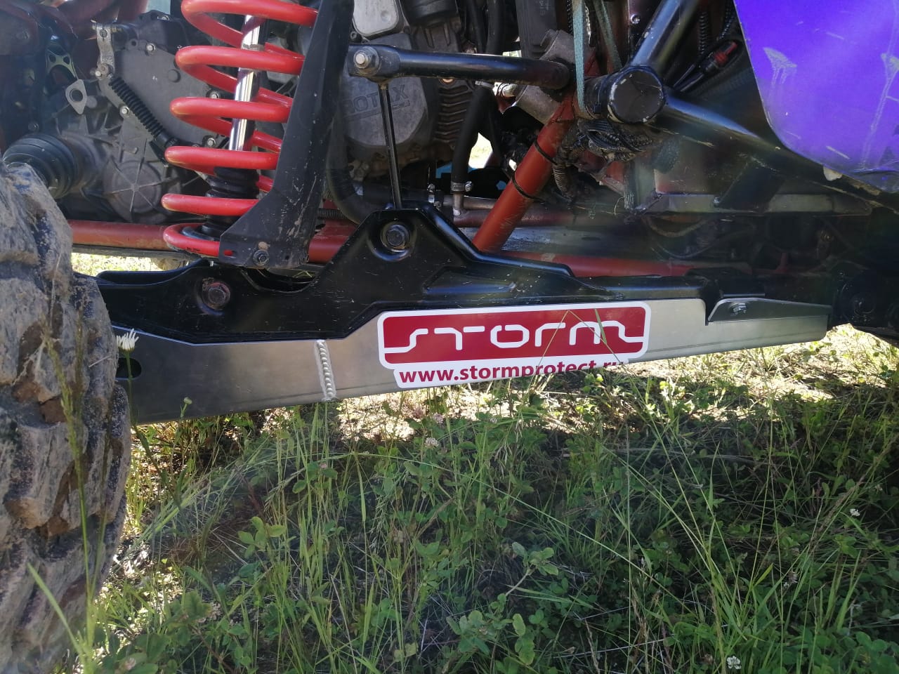 Защита задних рычагов для CAN-AM Maverick X3 2017-, алюминий 4 мм, STORM, арт. 4090