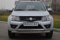 Защита переднего бампера d75x42 овал для Suzuki Grand Vitara 3d 2012, Руссталь SV3Z-001106