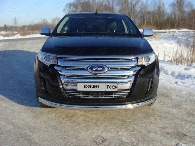 Решетка радиатора верхняя 12 мм для автомобиля Ford Edge 2014-2015 TCC Тюнинг арт. FOREDG14-11