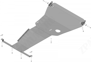 Защита стальная Мотодор (Двигатель, Коробка переключения передач), 2 мм, Сталь для Toyota Crown 1999-2003 арт. 02549