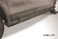 Защита порогов d57 труба черная Honda CR-V (2006-2009) , Slitkoff, арт. HCRV008B