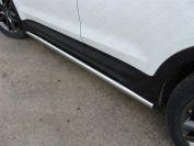 Пороги труба 60,3 мм для автомобиля Hyundai Santa Fe (DM) 2012-2018, TCC Тюнинг HYUNSF12-05