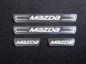 Накладки на пороги (лист шлифованный надпись MAZDA) для автомобиля Mazda CX-5 2015-2016