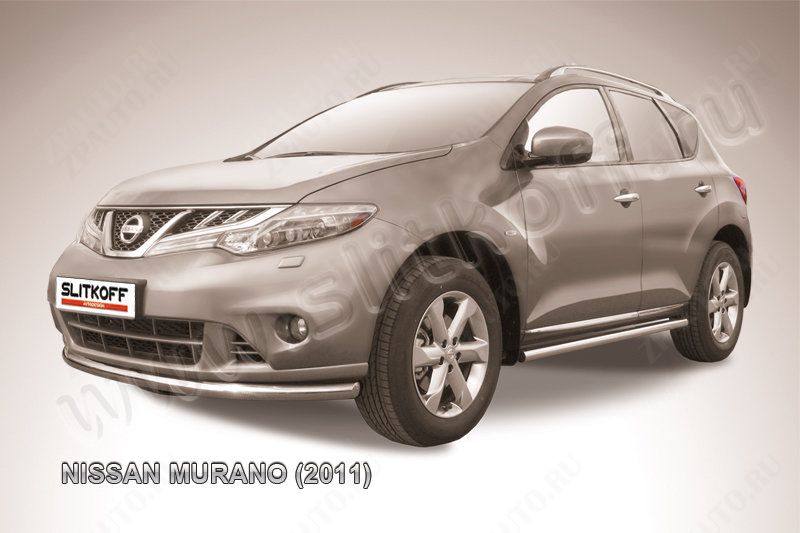 Защита переднего бампера d57 Nissan Murano (2010-2015) , Slitkoff, арт. NIM11003