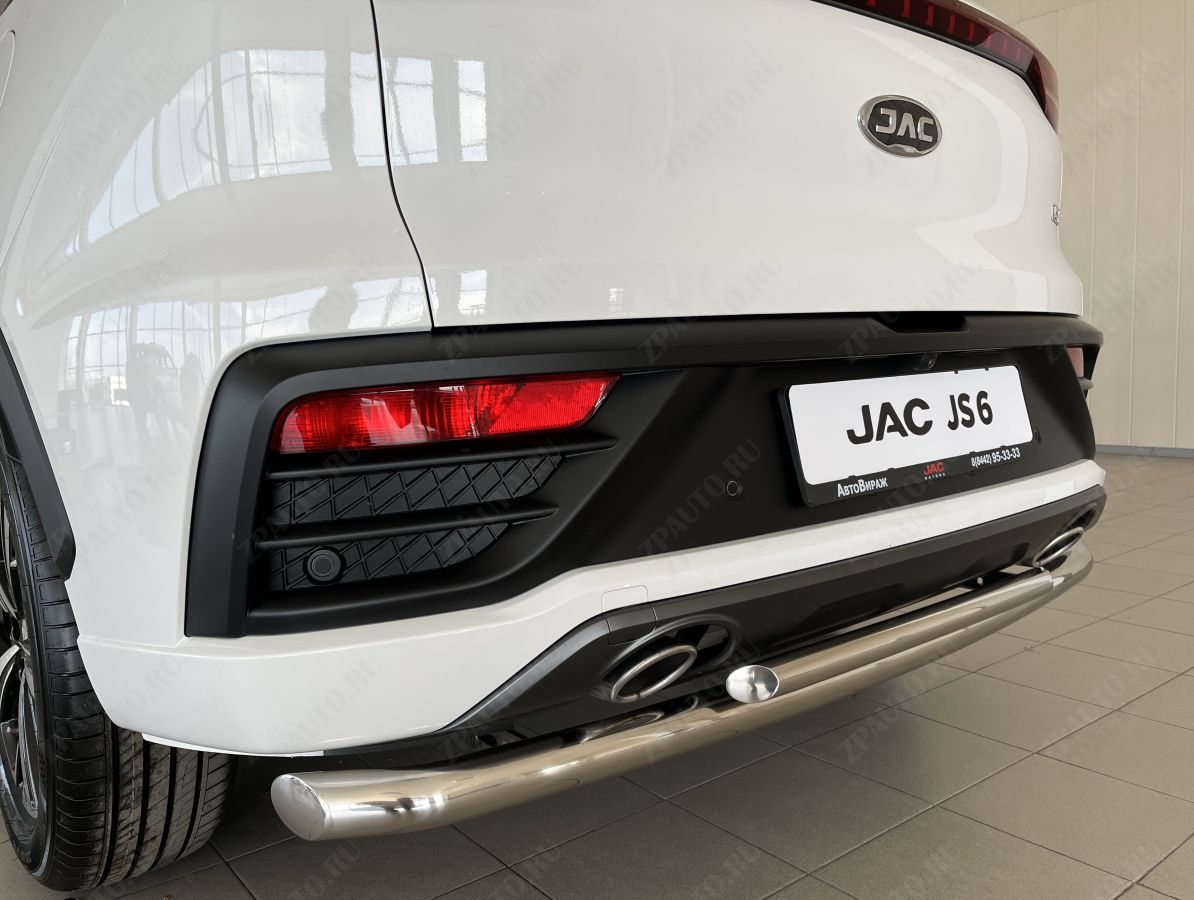 Защита заднего бампера двойная для автомобиля JAC  JS6 2022 арт. JAC.JS6.22.16