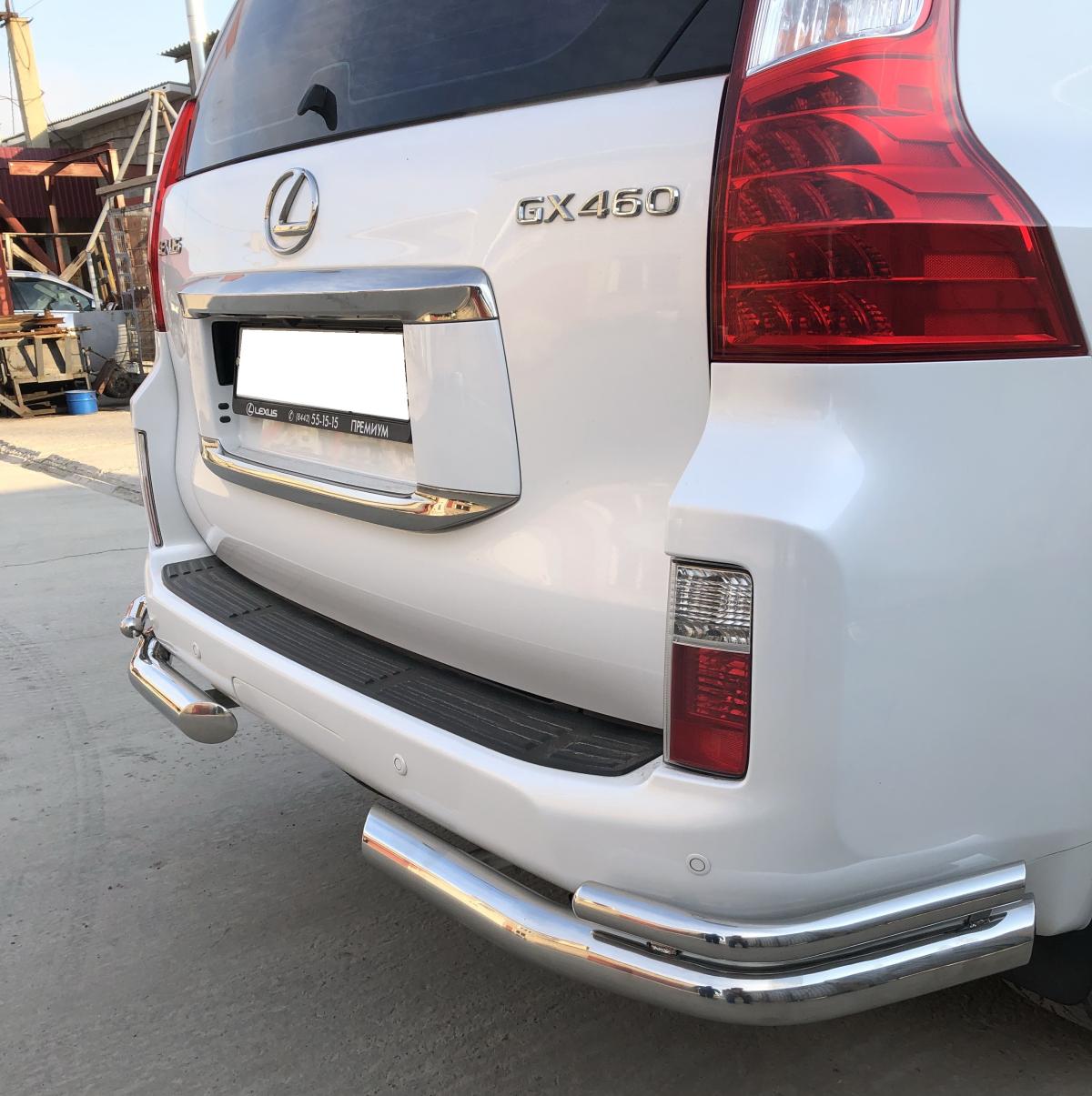 Защита заднего бампера угловая для автомобиля LEXUS GX460 2009. LGX.09.20, Россия