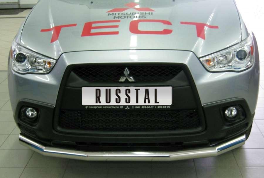 Защита переднего бампера d57 (5 секций) для Mitsubishi ASX, Slitkoff MAZ-000720