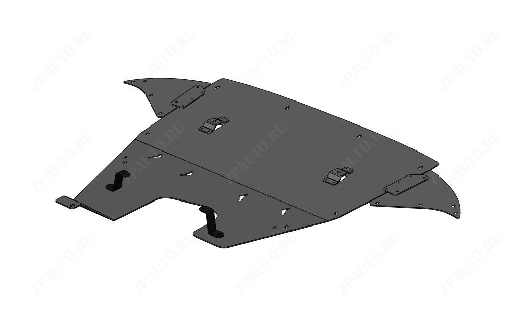 49.06ABC Защита картера ДВС и КПП Voyan Dream, гибрид, V-1.5, 4WD (2021-) (Алюминий 4 мм)