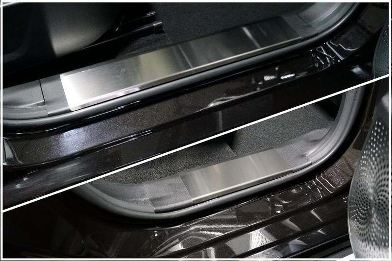 Накладки на пластиковые пороги (лист шлифованный) 4шт для автомобиля HAVAL Jolion (1,5 л., 2WD) 2021- TCC Тюнинг арт. HAVJOL21-13