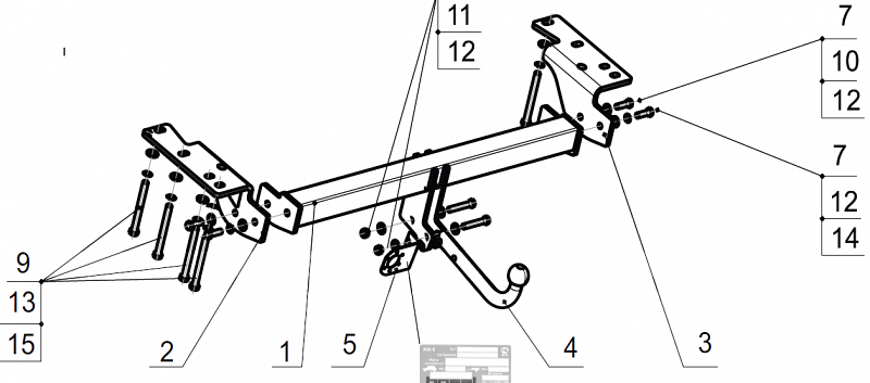 Фаркоп для LAND ROVER Discovery Sport тип шара A, Bosal-Oris арт. 7354-A