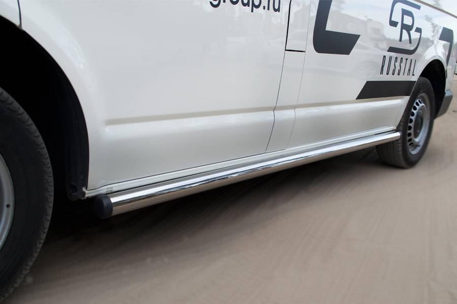 Пороги труба d57 вариант 2 (левый) для Volkswagen Transporter kasten 2003, Slitkoff VTRZ-0006032