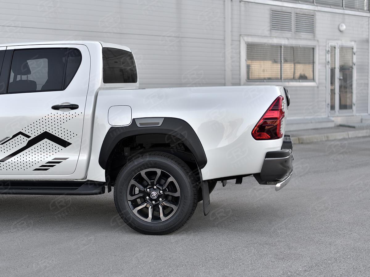 TOYOTA HILUX BLACK ONYX 2020- Защита заднего бампера d75х42 дуга THBOZ-003517