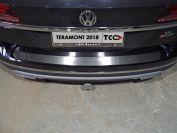 Накладка на задний бампер (лист шлифованный) для автомобиля Volkswagen Teramont 2018-