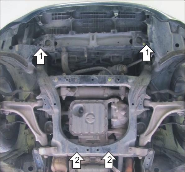 Защита алюминиевая Мотодор (Двигатель), 5 мм, Алюминий для Lexus GS 300 2005-2008 арт. 35009