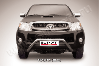 Кенгурятник d57 низкий широкий мини Toyota Hilux (2004-2011) , Slitkoff, арт. THL006
