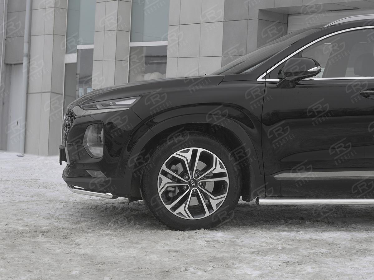 Защита переднего бампера d42 секции HSFZ-003165 для автомобиля HYUNDAI SANTA FE 2018-, Slitkoff