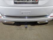 Накладка на задний бампер (лист зеркальный) для автомобиля Volkswagen Caravelle 2017-