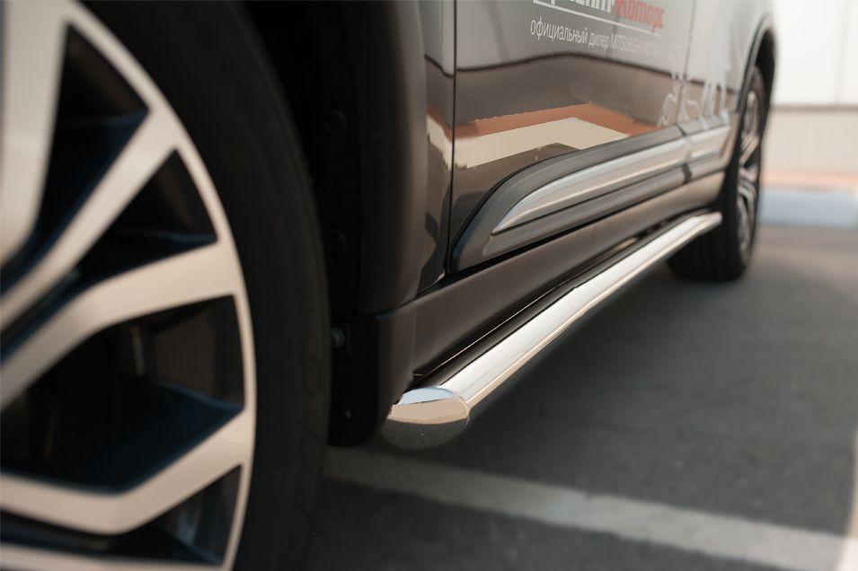 Пороги труба d57 вариант 1 для Mitsubishi Outlander 2015, Slitkoff MOT-0021121